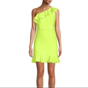 Women’s Dress by Aidan Mattox neon yellow